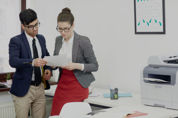 Ink and toner page yield example